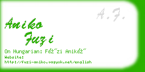 aniko fuzi business card