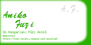 aniko fuzi business card